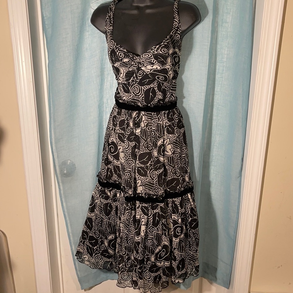 Tracy Reese 100% SILK RUFFLED DRESS